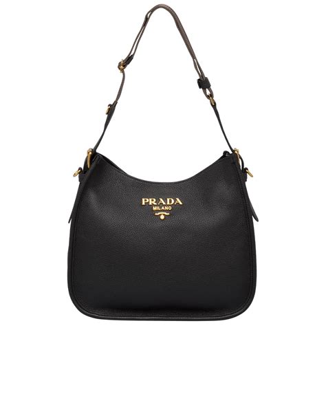 prada hobo bag schwarz|Prada hobo bag leather.